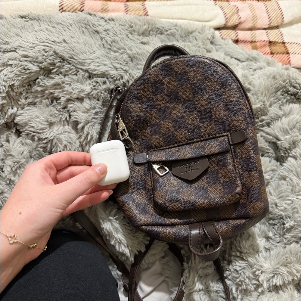 Brown Check Mini Backpack - image 8